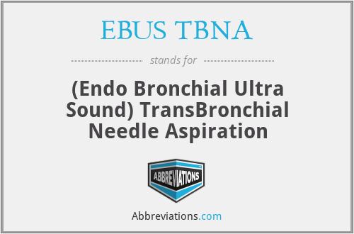 What does EBUS TBNA stand for?
